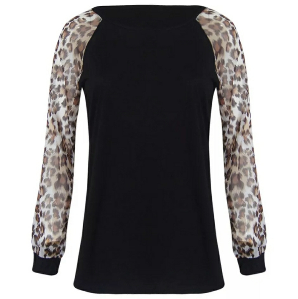 LEOPARD LONG SLEEVE TOP - Picture 2 of 3